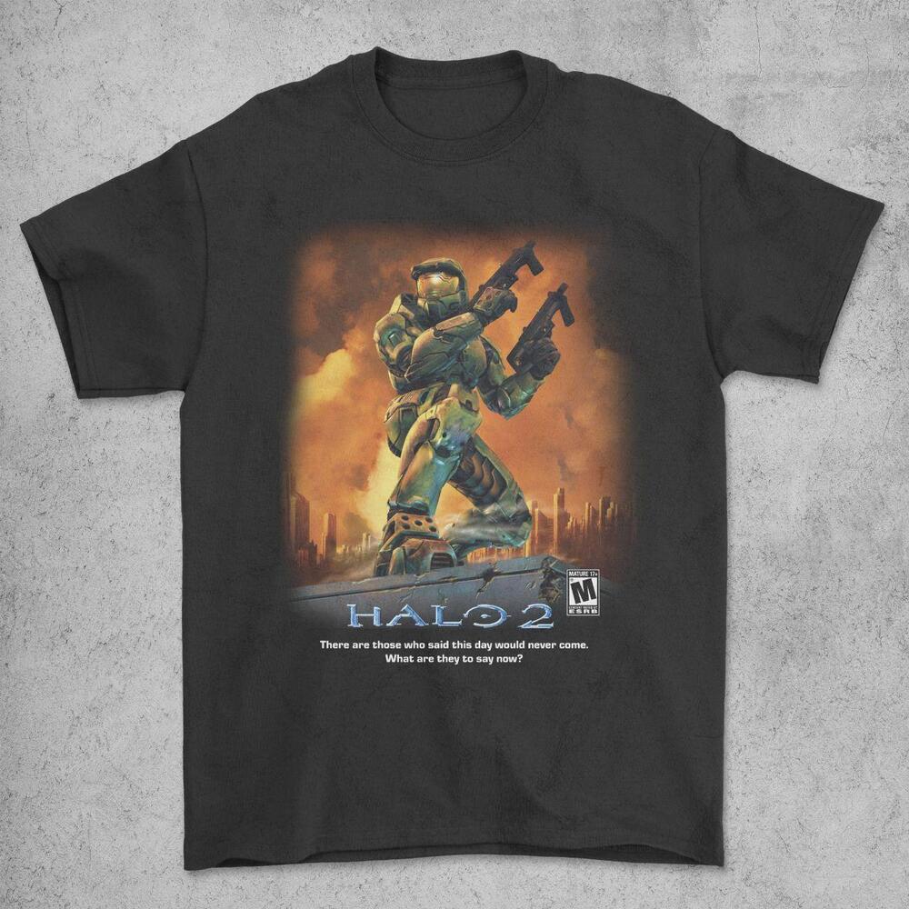 Style 2000S Halo Video Game Graphic T-Shirt